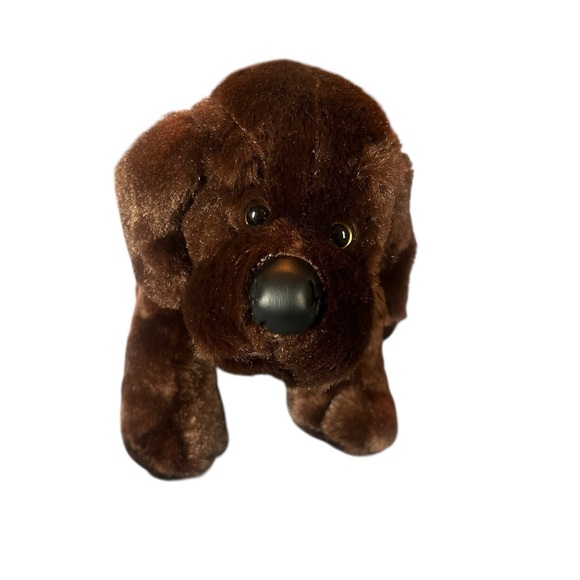 GANZ Chocolate Lab Webkinz Brown Stuffed Animal Plush Dog - Picture 1 of 7